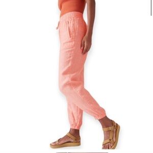 Athleta ‘Retreat Linen‘ Jogger 4P pink/salmon color